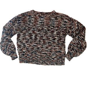 Maurices Women's Navy Spacedye Cozy Crewneck Relaxed Pullover Sweater Size M